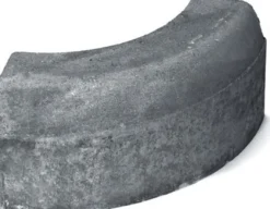 Upotettava reunakivi Rudus H8 kaarre R500 kupera 780x170x300 mm sileä harmaa