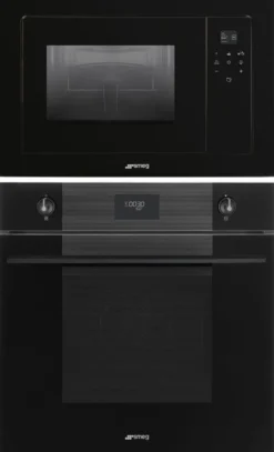 Uuni ja mikroaaltouuni Smeg SF6101TB3 FMI120B3, musta