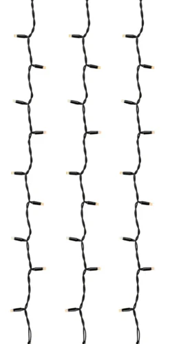 Valoverho Markslöjd Chrissline, 100 valoa, 1x1.5m, musta, eri valonsävyjä
