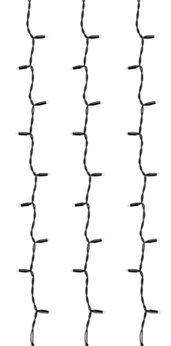 Valoverho Markslöjd Chrissline, 100 valoa, 1x1.5m, musta, eri valonsävyjä