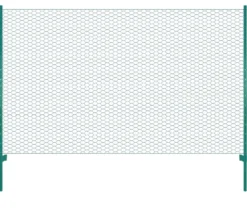 Verkkoaita tolpilla teräs 25x1.5m silmäkoko 13mm vihreä