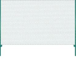 Verkkoaita tolpilla teräs 25x2m silmäkoko 13mm vihreä