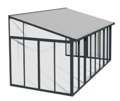 Viherhuone Palram-Canopia SanRemo Veranda, 16.3m², 3x5.46ft, harmaa