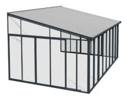 Viherhuone Palram-Canopia SanRemo Veranda, 16.5m², 4x4.25ft, harmaa