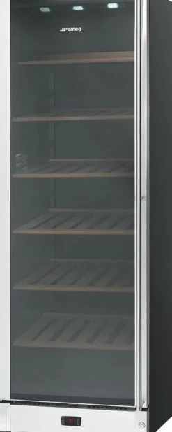 Viinikaappi Smeg SCV115GS, 59.5cm, 197 pulloa, teräs