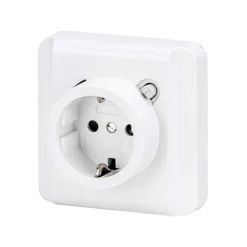 Vikavirtapistorasia Norwesco NRCD 11, 1-osainen, 16A, 30mA, 250V, IP21, uppoasennus, valkoinen