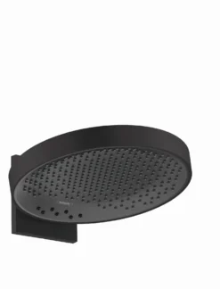Yläsuihku Hansgrohe Rainfinity 360 3jet PowderRain, piiloasennus seinään iBoxilla, mattamusta